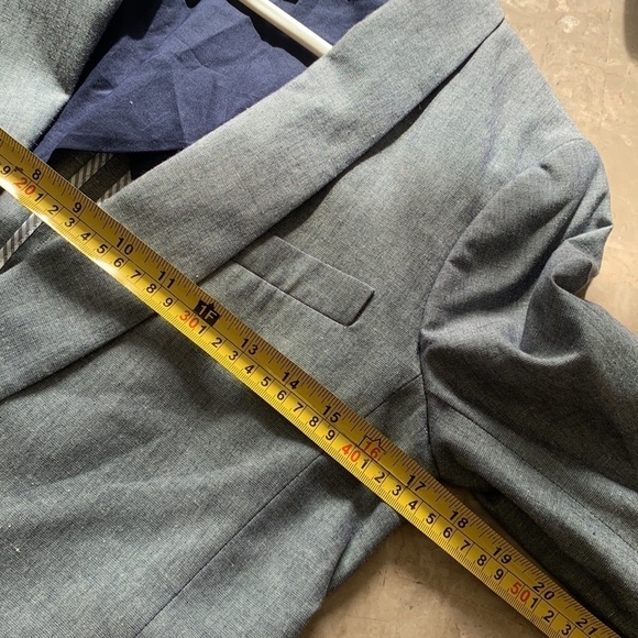 J Crew Blue Blazer Size 2 linen blend - Picture 12 of 13